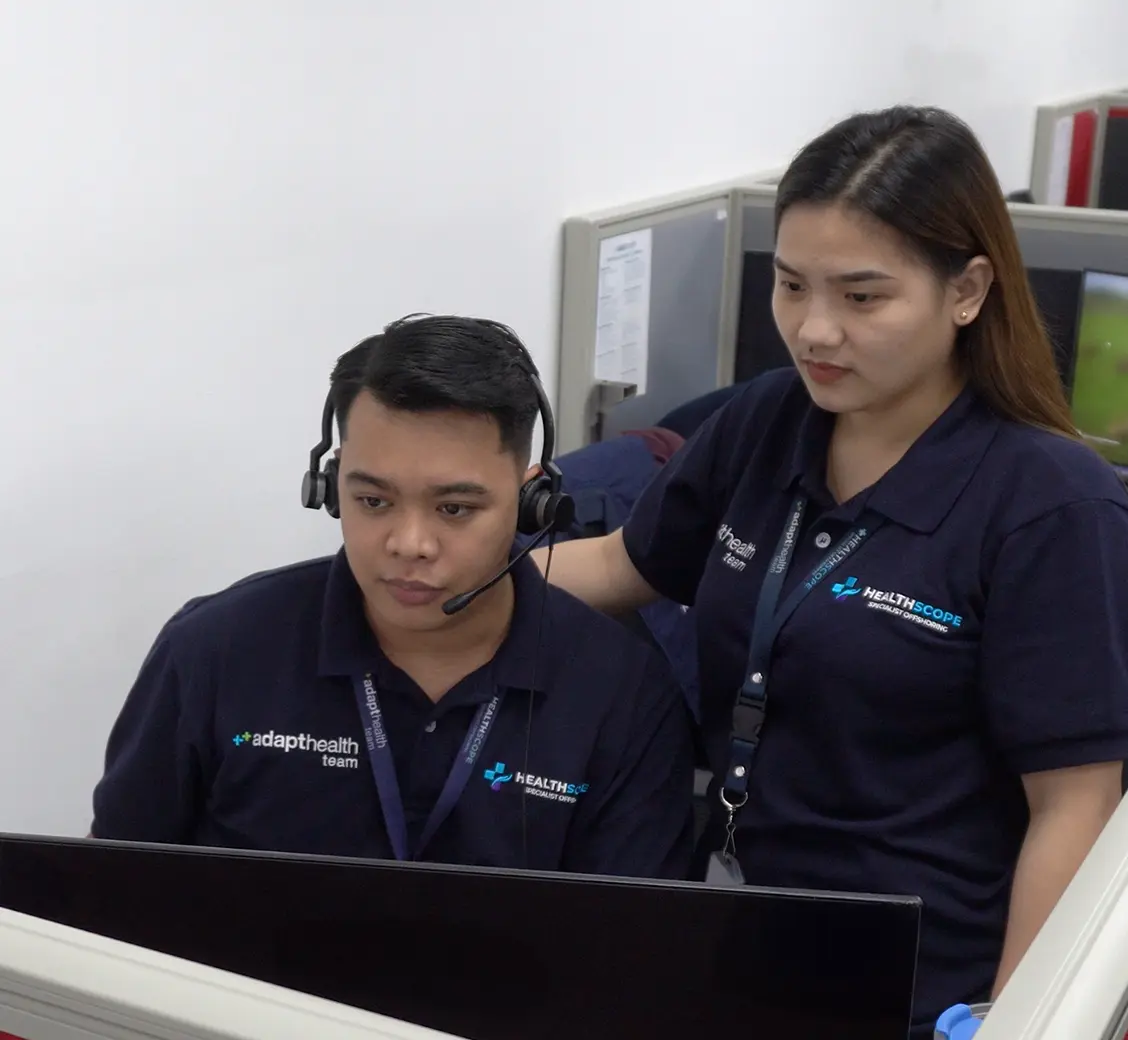 Healthscope healthcare specialist working at her desk inside the Philippine operations center