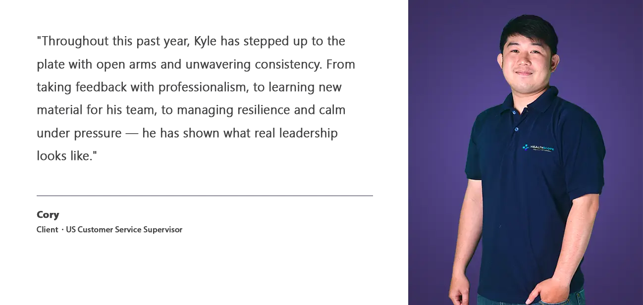 Testimonial featuring Kyle